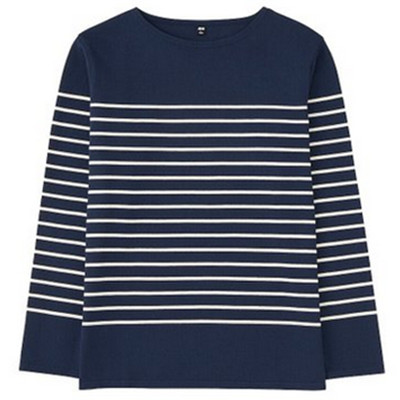 经典百搭！UNIQLO优衣库男装水洗条纹船领T恤180927