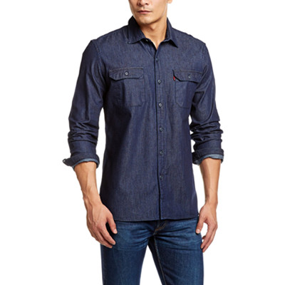 休闲百搭！Levi's李维斯男式长袖牛仔衬衫28867-0000