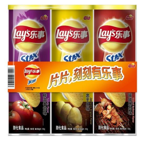 吃货福音！乐事 薯片 无限组合包104g*3
