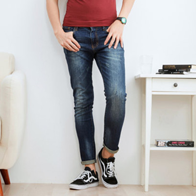 青春百搭！美特斯邦威修身小脚牛仔裤602707