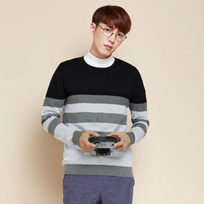 多色可选！森马针织衫圆领长袖条纹毛衣