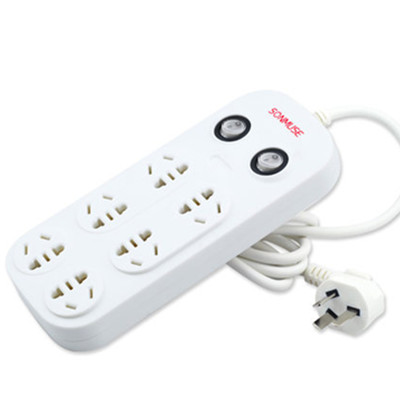 安全放心！sonmuse声缪斯6位分控带线防雷插线板SF-6NW