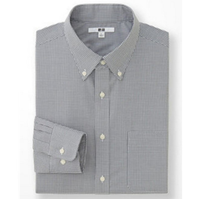 新低！UNIQLO优衣库男装精纺格子衬衫(长袖)180761