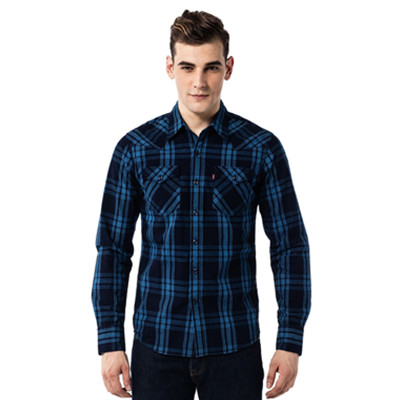 经典格纹！Levi's李维斯男式长袖衬衫65816-0177