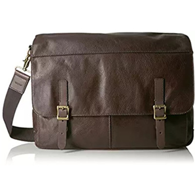 造型复古！Fossil Defender系列 15英寸男士复古邮差包