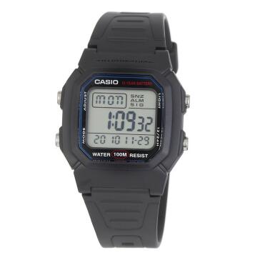 简约实用！CASIO 卡西欧 树脂电子男表 W-800H-1A