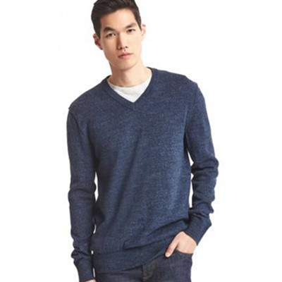 双11预售！Gap秋季百搭混色V领针织衫325301 W2