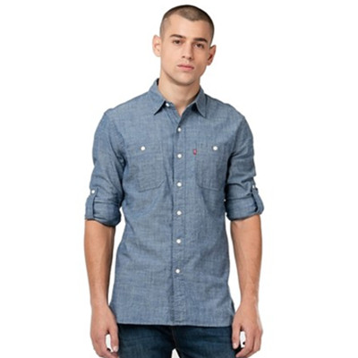 双11预售！Levi's李维斯秋冬季男士牛仔衬衫21971-0000a