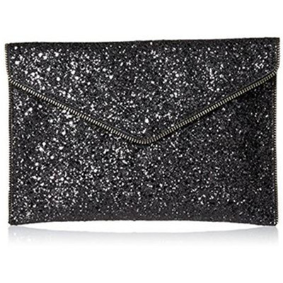 时尚亮眼！Rebecca Minkoff Glitter Leo 女士手拿包