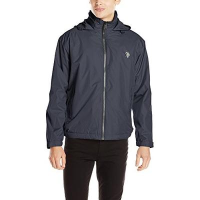 款式大方！U.S. Polo Assn.男式Hidden兜帽防风外套