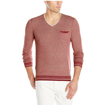 简约有型！BOSS Orange 橙标 男士美利奴羊毛混纺针织衫