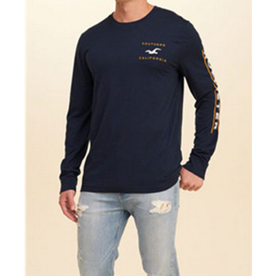 双11预售！Hollister刺绣徽标图案T恤131712