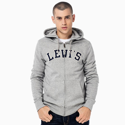 双11预售！Levi's李维斯男士Logo灰色开衫19625-0009a