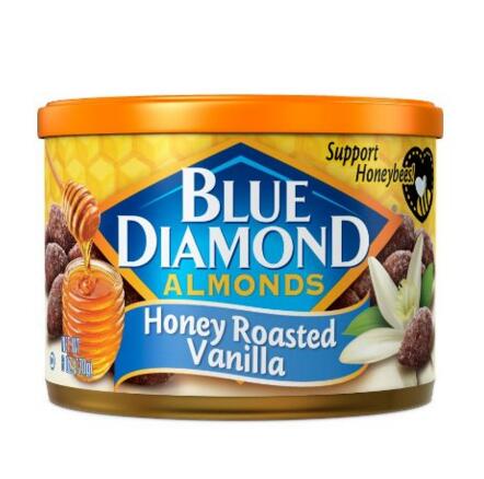风味独特！蓝钻石 香草蜂蜜风味扁桃仁 170g *4