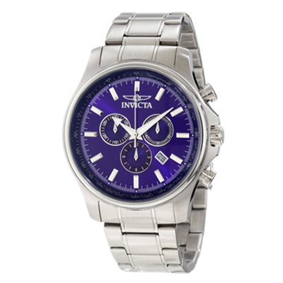 时尚精致！INVICTA Specialty系列计时码蓝面石英男表