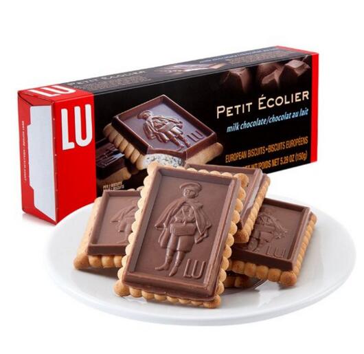 法国进口！LU牛奶巧克力饼干 150g