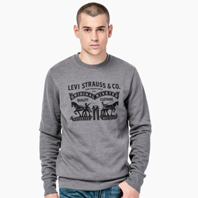 双11预售！Levi's李维斯男士Logo印花套头卫衣19492-0005a