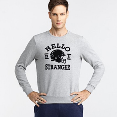 双11预售！佐丹奴格言英文字母印花圆领套头男士卫衣81096802