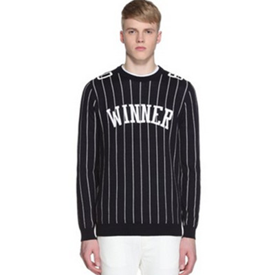 双11预售！Trendiano男装字母条纹套头长袖针织衫3HC303376P