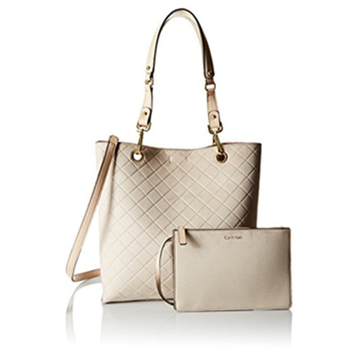 造型简约！Calvin Klein Novelty 女士真皮单肩子母包