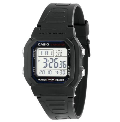 中亚海外购！CASIO 卡西欧 电子男表 W-800H-1AVVDF