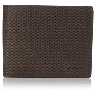 时尚别致！Tommy Hilfiger汤米希尔费格男士双折真皮钱包