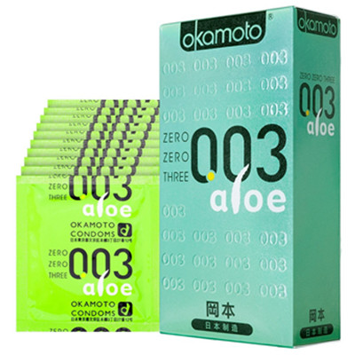 好价再来！Okamoto冈本避孕套超薄003芦荟10片装