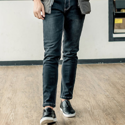 双11预售！真维斯男士弹力紧身加绒保暖小脚牛仔裤64-181005