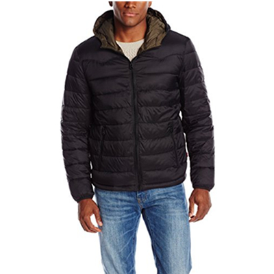 应季好货！Levi's李维斯 Nylon Lightweight男士连帽棉服