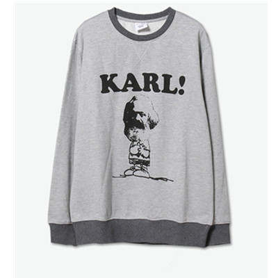 简约休闲！DPK Karl Marx圆领套头卫衣