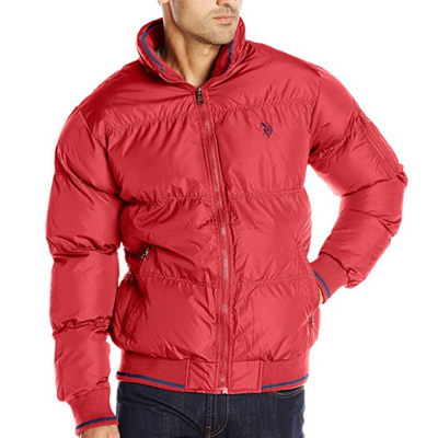 低价！U.S. Polo Assn. Puffer Jacket 男士休闲棉服