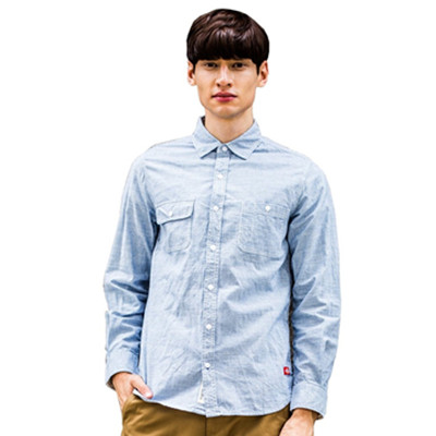 潮流修身！Dickies 短款 长袖衬衫 男式工式衬衣