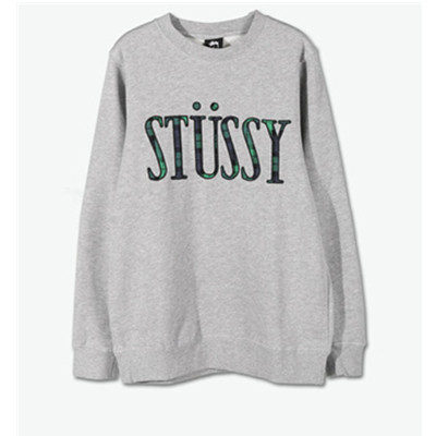 时尚有型！stussy logo刺绣卫衣