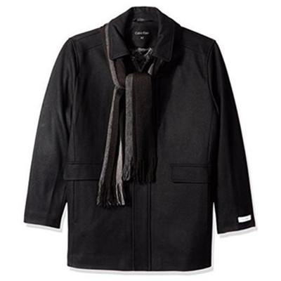 英伦风！Calvin Klein Wool Scarf  男士羊毛呢大衣