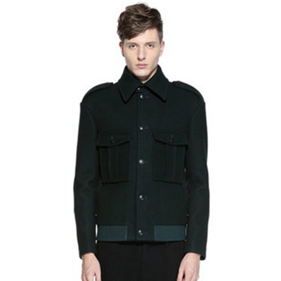 双11预售！TRENDIANO翻领纯色长袖毛呢外套3144344620