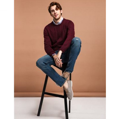 双11预售！老海军圆领针织衫多选色秋装毛衣275037