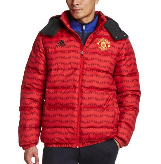 活动自如！adidas 阿迪达斯 男式 曼联羽绒夹克
