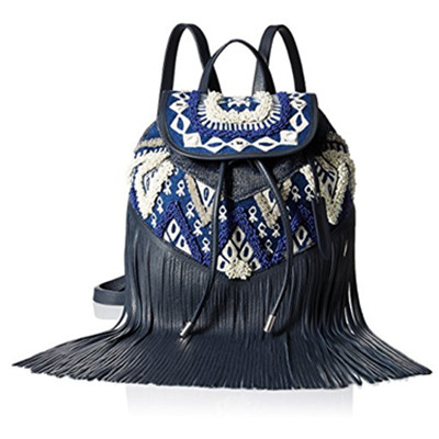 小降！Rebecca Minkoff Mumbai刺绣真皮拼接双肩包