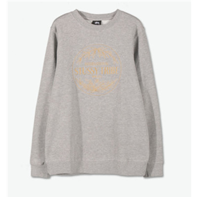 简约时尚！stussy 图案刺绣卫衣