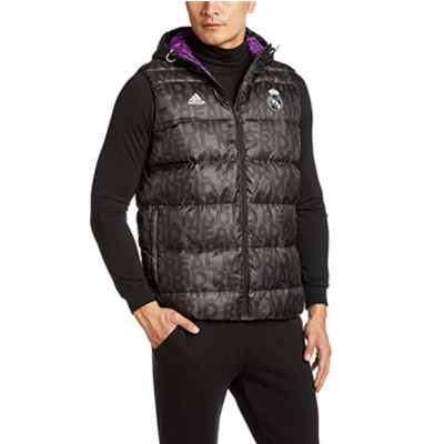 保暖有型！adidas 阿迪达斯 男式 皇马羽绒背心