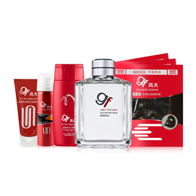控油舒爽！GF 高夫 舒爽须后水120ml 赠四样小品