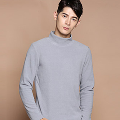 双11预售！真维斯男士修身摇粒绒纯色立领针织上衣64-171001
