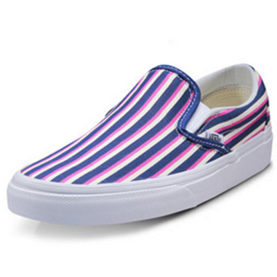 双11预售！VANS范斯Slip-On蓝色女款休闲帆布鞋VN-0ZMRFIB