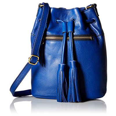 出街百搭！化石Fossil Jules Tassle 女士真皮水桶包