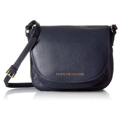 三色可选！Tommy Hilfiger Saddle女士真皮马鞍包