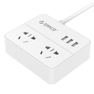 便携实用！奥睿科 迷你旅行便携USB插线板 2位 3USB口