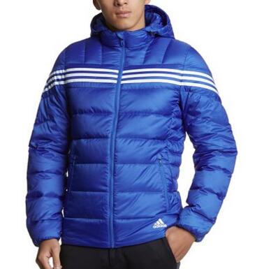 经典百搭！adidas 阿迪达斯 男式 高级羽绒茄克 AB4629