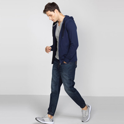 双11预售！佐丹奴拉链藏帽修身薄外套01075510