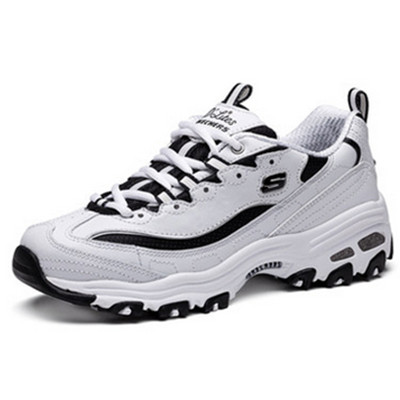 双11预售！Skechers D'lites经典黑白色男女运动鞋99999937
