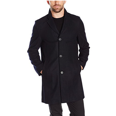 两色可选！Tommy Hilfiger 男士单排扣羊毛混纺中长款大衣